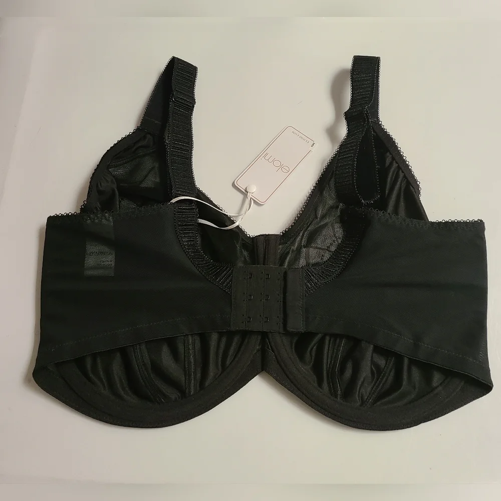 Elomi Cate Underwire Full Cup Banded Bra Black US 38K UK 38H